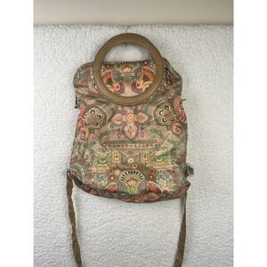 Oilily Backpack Womens Large Boho‎ Floral Convertible Purse Bag Strap Multicolor